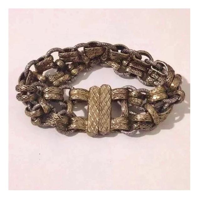 Kiam Family Bracelet Antiqued Gold / Bronze & Silver Tones  display picture 3