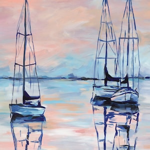 Back Creek, Print of Original Acrylic Painting, by Artist Kim Hovell