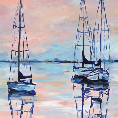 Back Creek, Print of Original Acrylic Painting, by Artist Kim Hovell