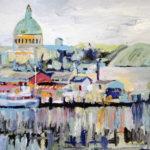 View of the Naval Academy, Print of Original Acrylic Painting, by Kim Hovell