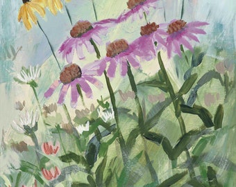 State Garden, Print of Original Acrylic Painting, by Kim Hovell