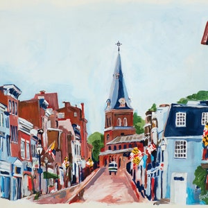 St Anne's, Print of Original Acrylic Painting, by Artist Kim Hovell