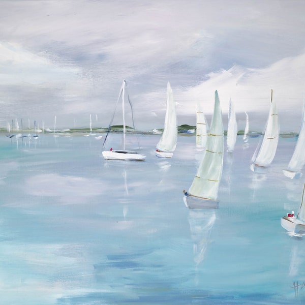 Port Tack, Print of Original Acrylic Painting, by Kim Hovell