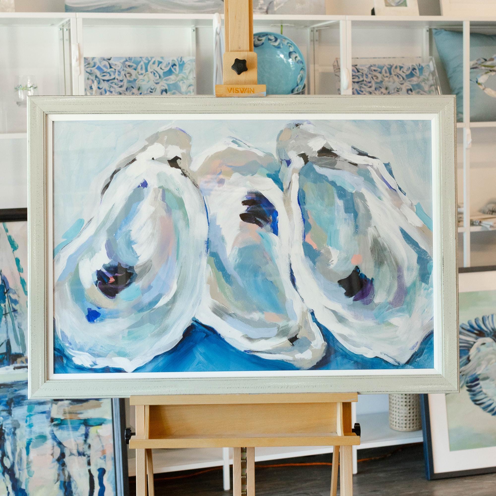 Annapolis Oysters, Print of Original Acrylic Painting, by Kim