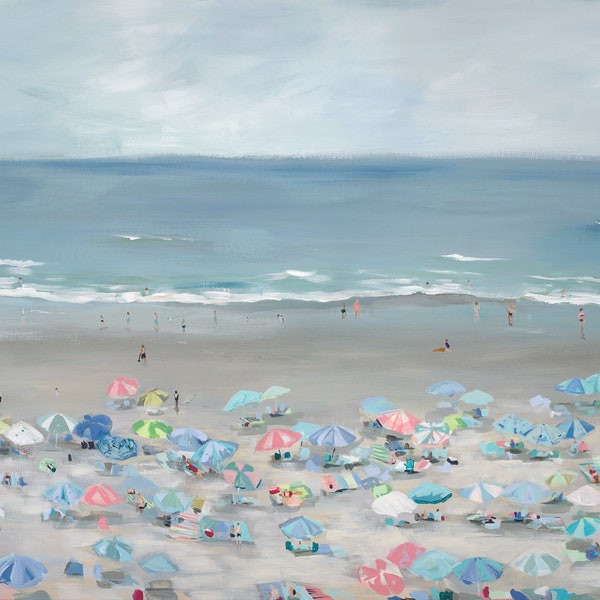 Beach Cabana, Print of Original Acrylic Painting, by Kim Hovell