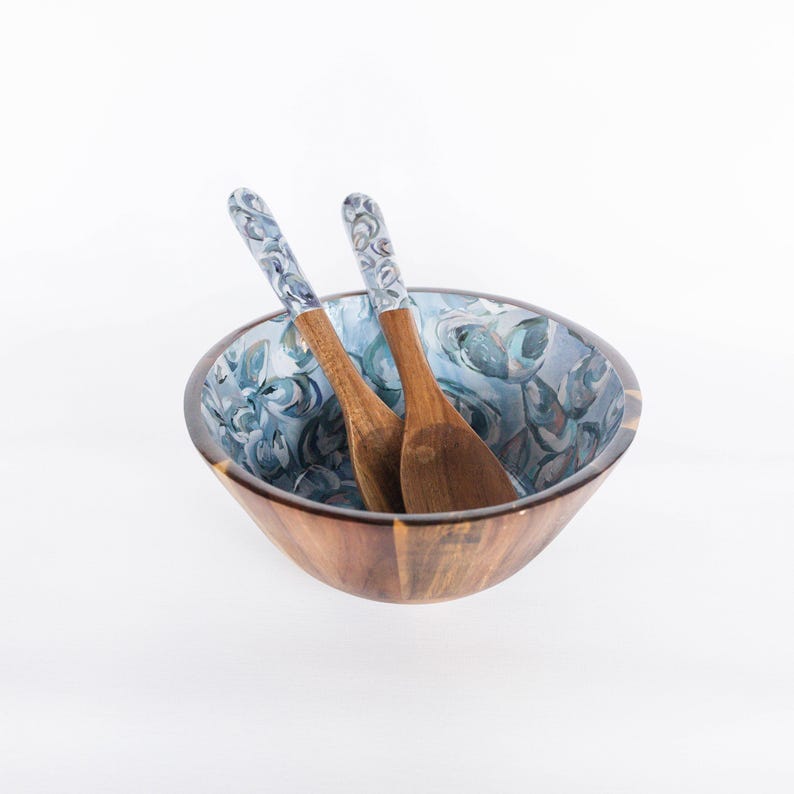 KimHovellArt Wooden Salad Utensils - Thumbnail 2