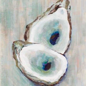 Double Oyster, Print of Original Acrylic Painting, by Kim Hovell