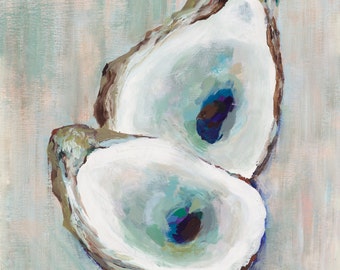 Double Oyster, Print of Original Acrylic Painting, by Kim Hovell