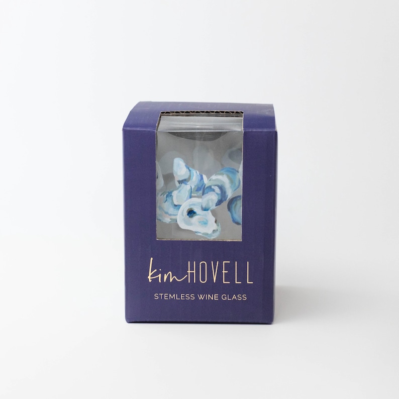 KimHovellArt Flowing Shells Stemless Wine Glass - Thumbnail 3