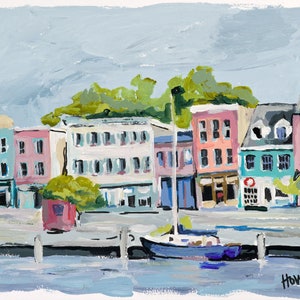 Fells Point, Print of Original Acrylic Painting, by Kim Hovell