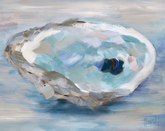 Brackish Oyster, Print of Original Acrylic Painting, by Kim Hovell