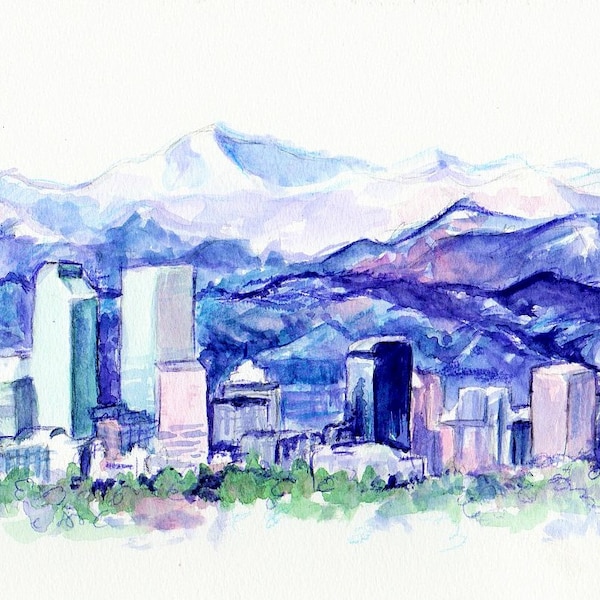 Denver Skyline Etsy