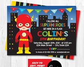 Editable, Superhero Birthday Invitation, Superhero Invitation, Superheroes party, Canva template, INSTANT DOWNLOAD