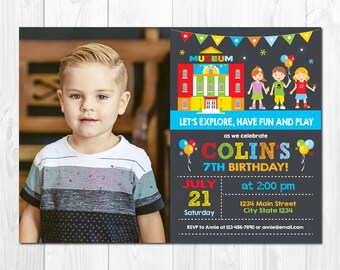 Science Museum Birthday Invitation - Etsy