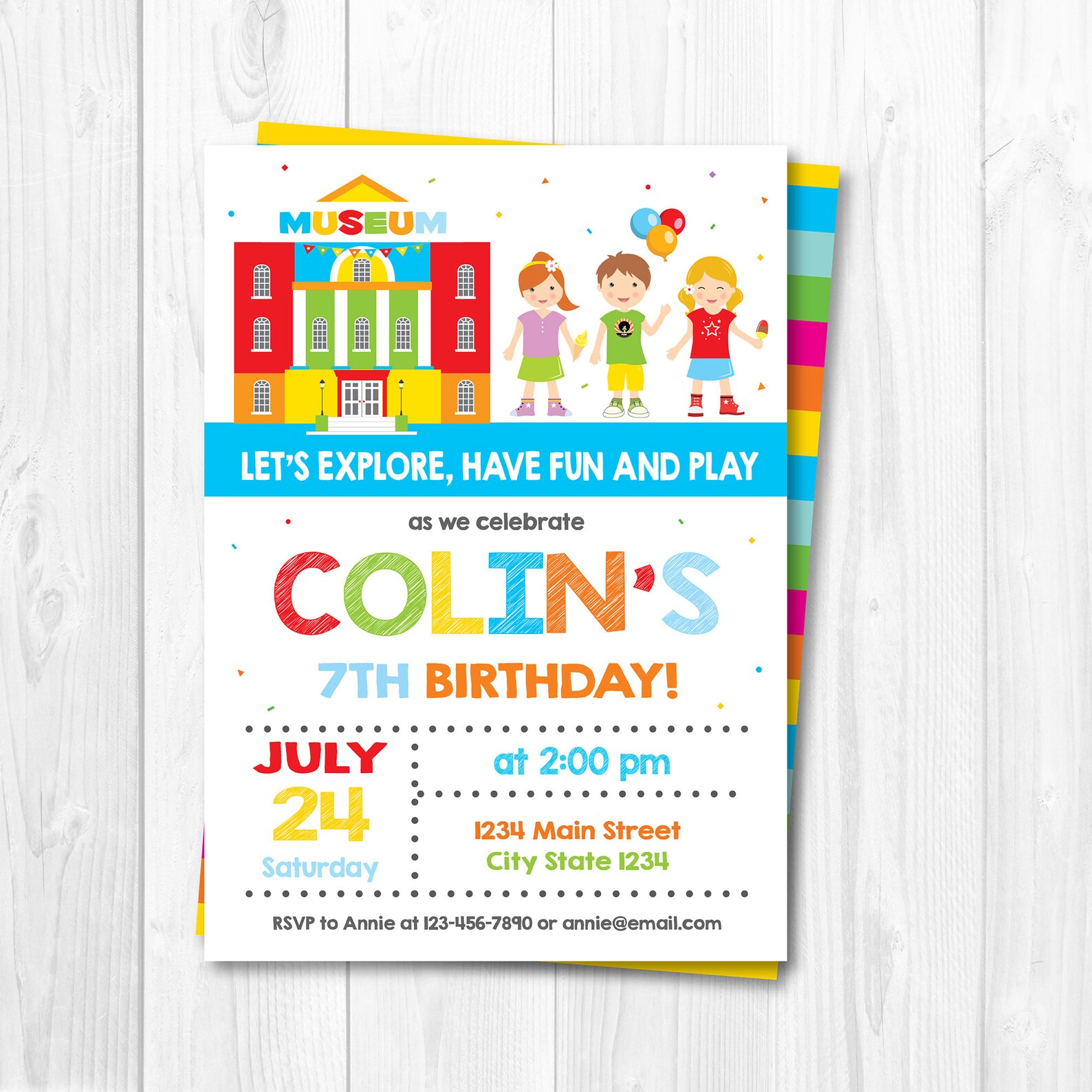 Editable Children's Museum Birthday Invitation Science - Etsy