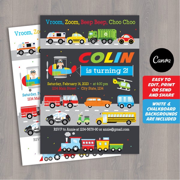 Transportation Party - Etsy