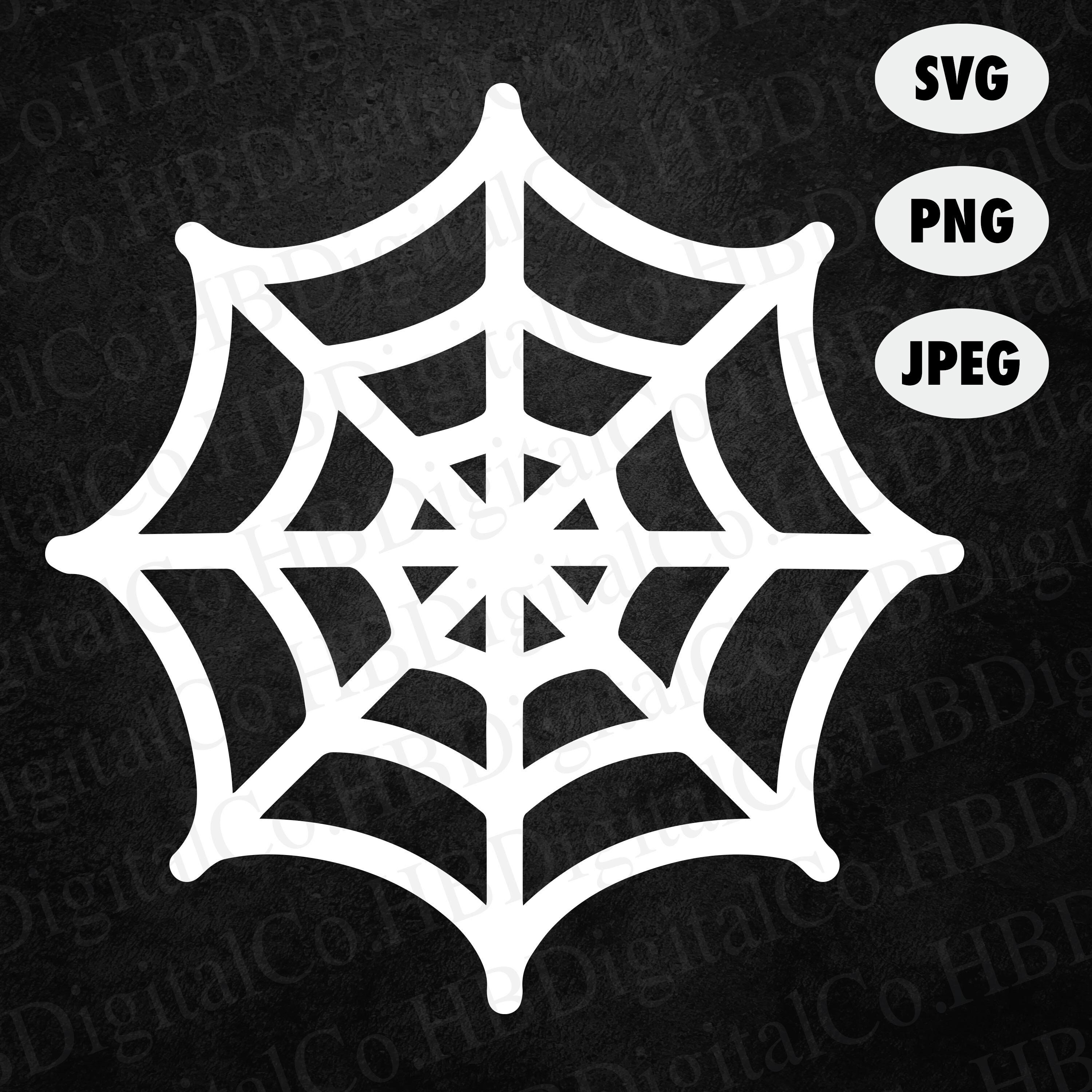 Spiders and Spider Web SVG Files for Silhouette Cameo and Cricut. Clipart  PNG Transparent Included. 