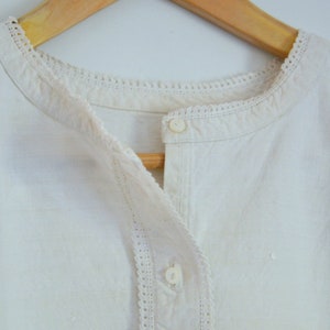 antique French linen nightgown/nighdress