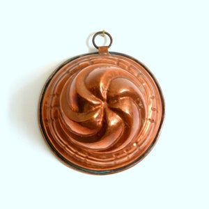 antique French copper cake pan