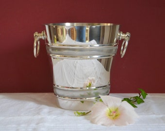 vintage French silver metal champagne bucket