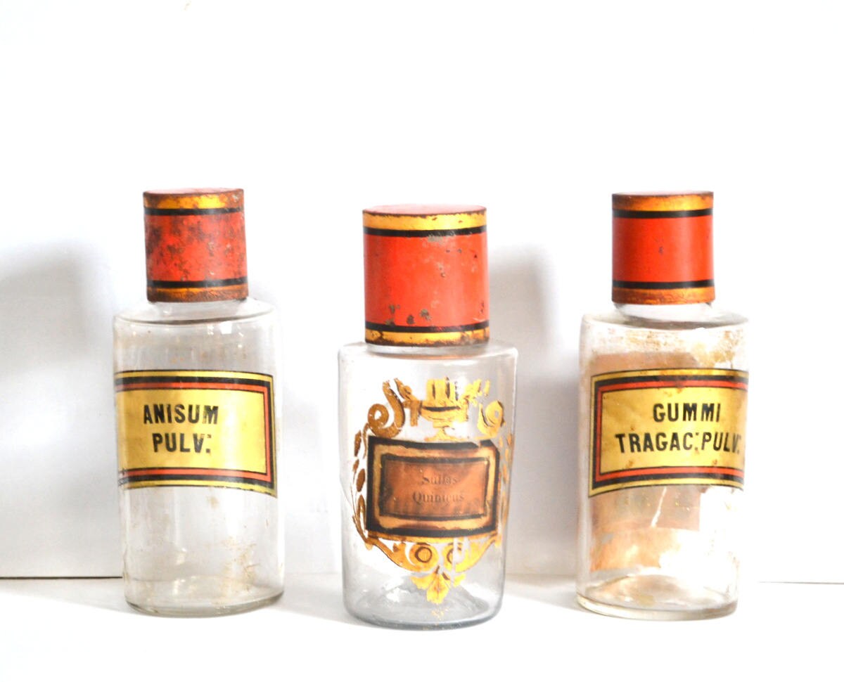 Antique Pot à Pharmacie Apothicaire Français 19Ème