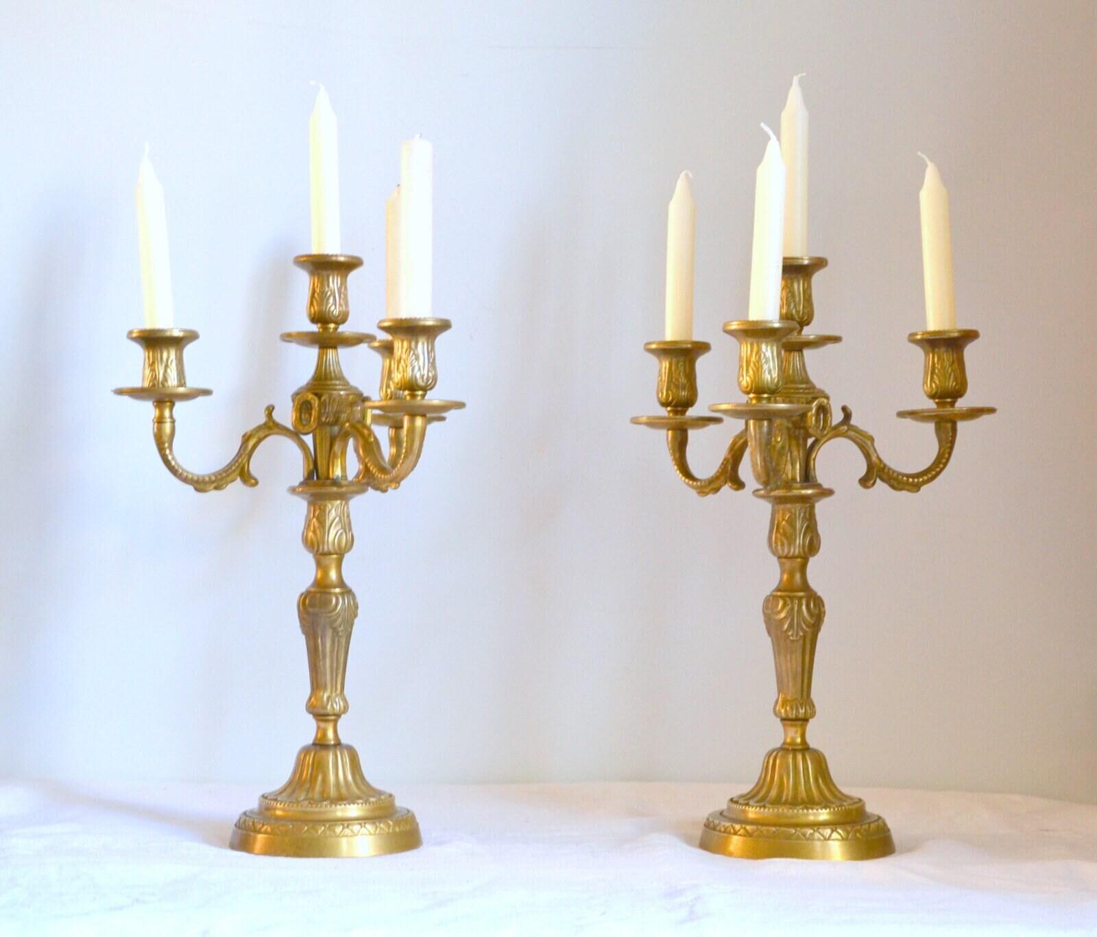 Paire de Candélabres Bronze Antiquité 19Ème Français