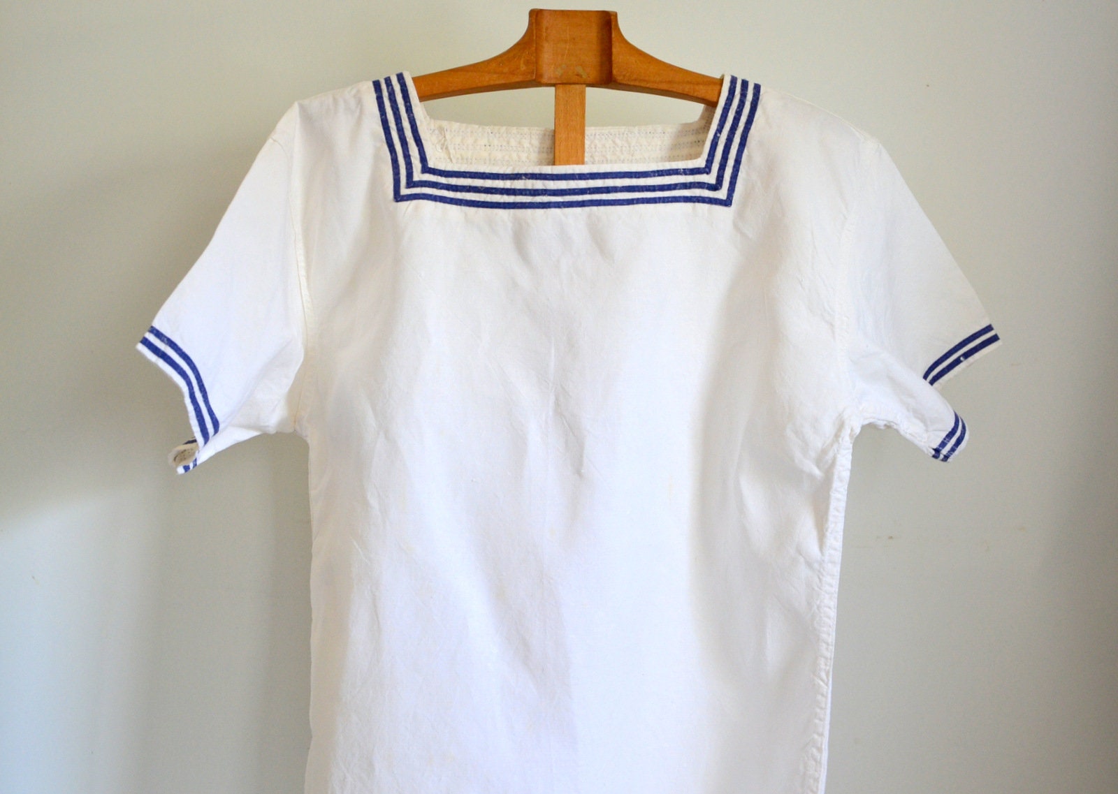French Army Linen Sailor Top - Etsy