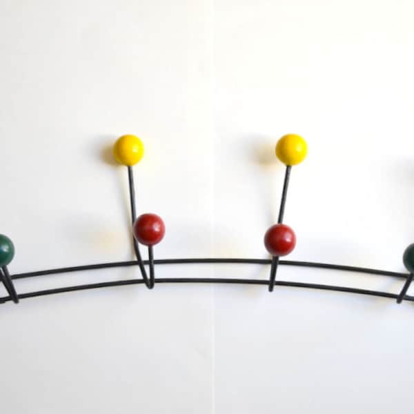 Amazing coat rack shelf vintage French Atomic mid century
