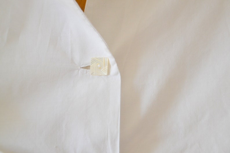 vintage white blouse french 1950 boho chic