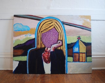 Executive Cosmonaught - original art on canvas - perfect for your office