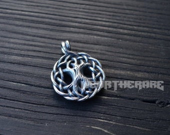 Sterling Silver Tree of Life Yggdrasil Norse Viking Pendant Light version