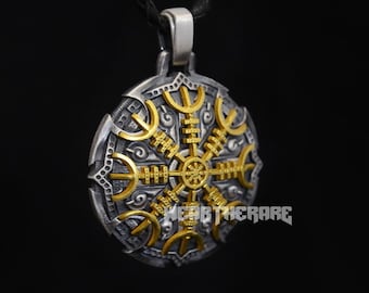 Helm of Awe Aegishjalmur Viking Norse Pendant Protection Jewelry