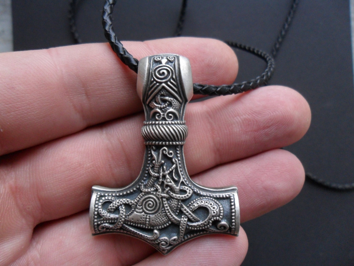 Riesige Thorshammer Mjolnir Wikinger Amulett Silber Hammer Etsy