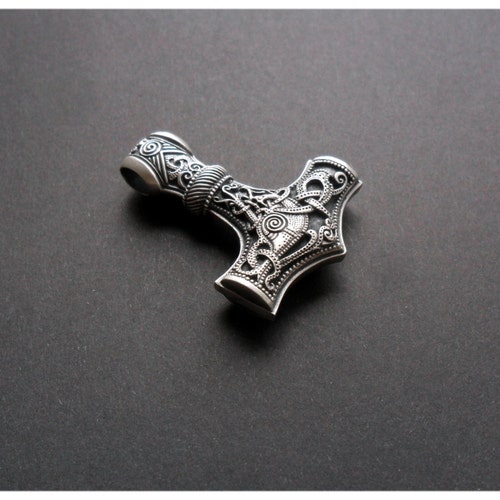 Thor Hammer Mjolnir Viking Amulet Silver Hammer Scandinavian - Etsy
