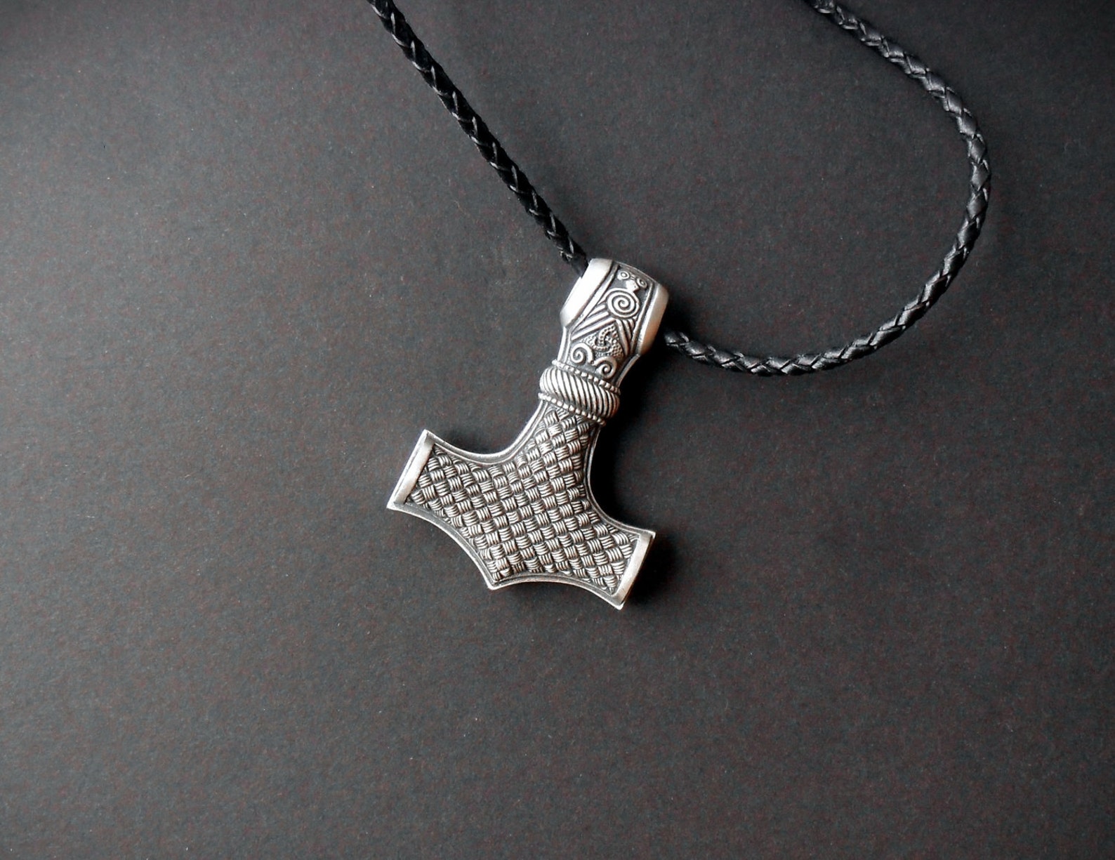 Huge Thor hammer Mjolnir Viking Amulet Silver Hammer Etsy