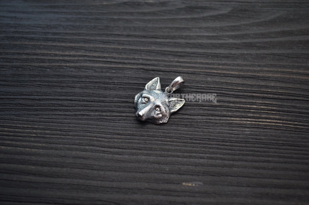 Fox Head Necklace Pendant Original Animal Jewelry Etsy