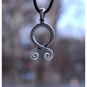 Troll Cross Necklace Vikings Protection Pagan Norse Pendant Swedish folklore Amulet image 1