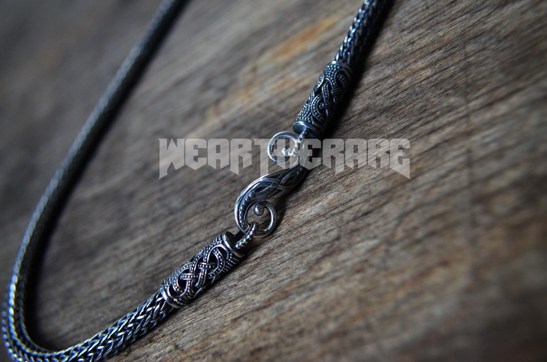 Серебряная цепь викингов с терминалами - Etsy
