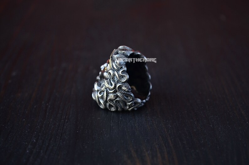 Medusa Gorgon Silver Ring