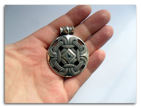 Norse Amulet String Of Fate With London Blue Topaz - 