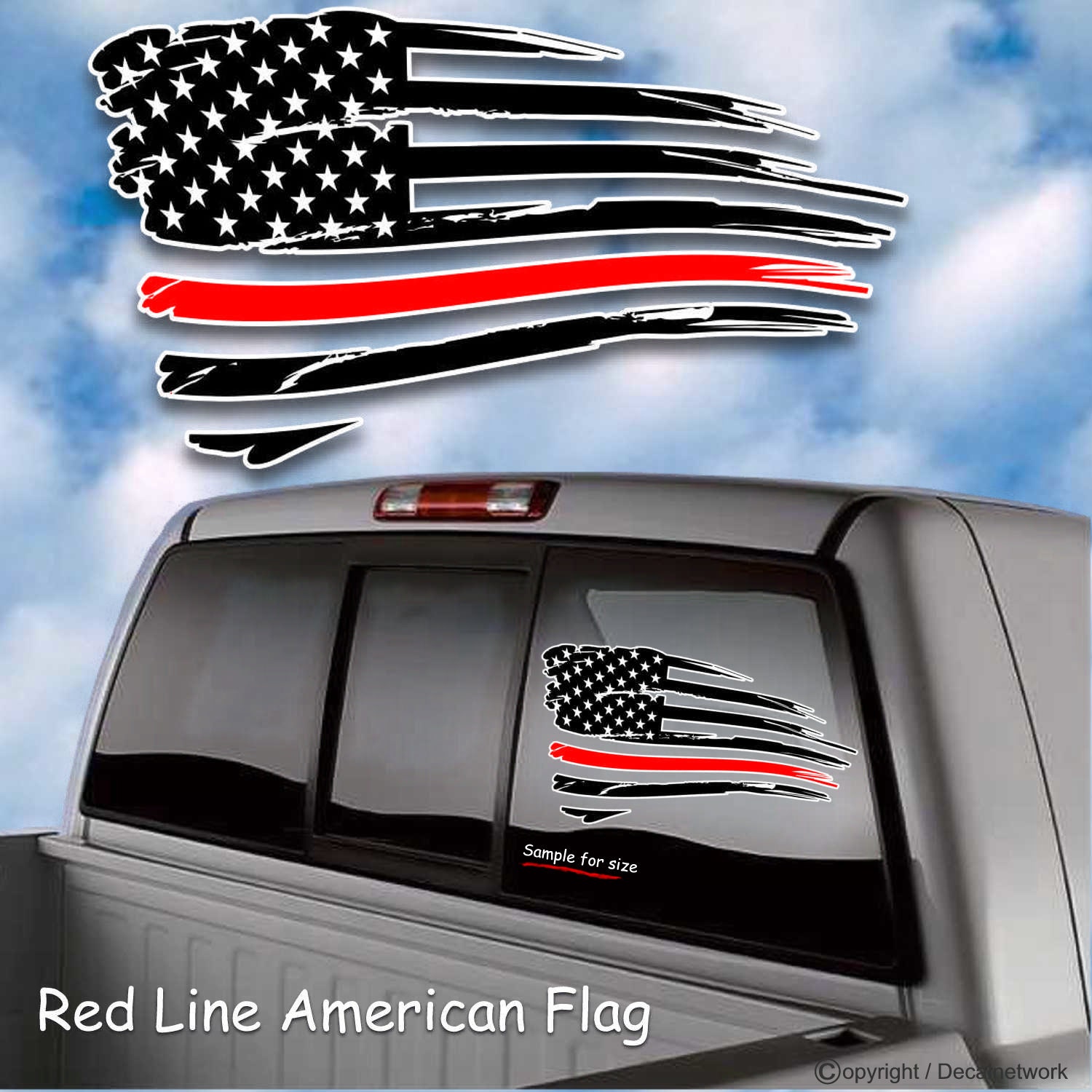 In God We Trust Sticker In God We Trust Thin Red Line Firefighter - Foto 6