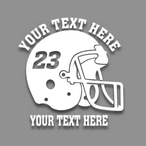 Football Helmet vinyl car decal personalized window sticker 5.5&quot;x 5.5&quot; buy 2 get 40% off