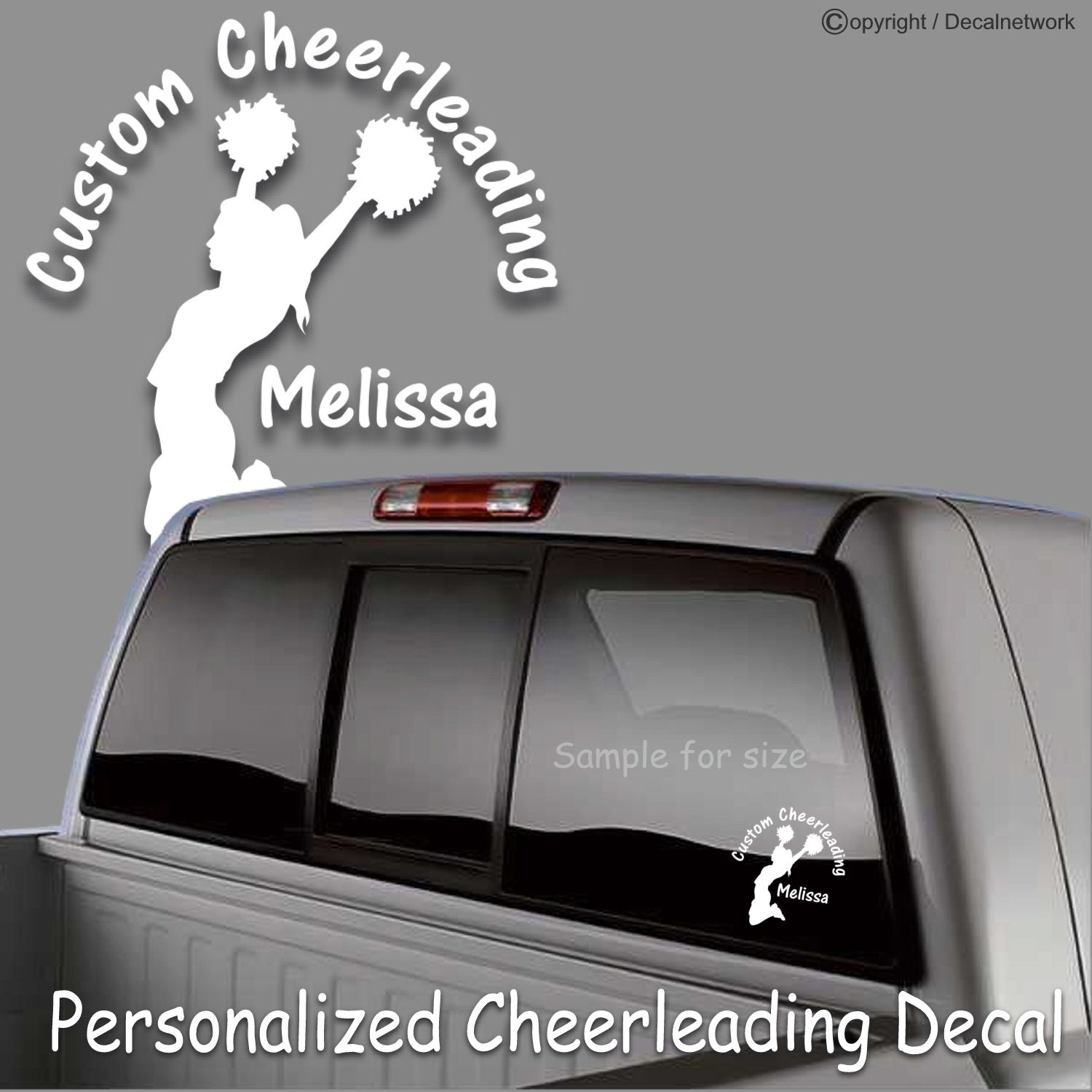 Cheerleading Custom Decal Personalized Cheer Team Sticker 5.5