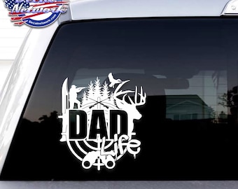 DAD Life hunting outdoors vinyl window decal sticker
