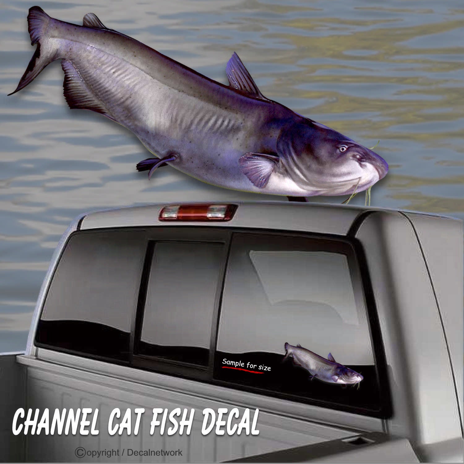 Channel Cat Fish Fishing Vinyl Decal 4