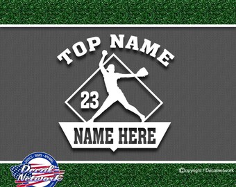 Softball Diamond Fastpitch team vinyl decal Personalized sports team sticker 5.5"x 5.5" buy 2 get 40% off