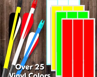 Solid 1 color, vinyl, arrow wraps, for archery, arrows, arrow building, arrow cresting, archery decals, bow hunting