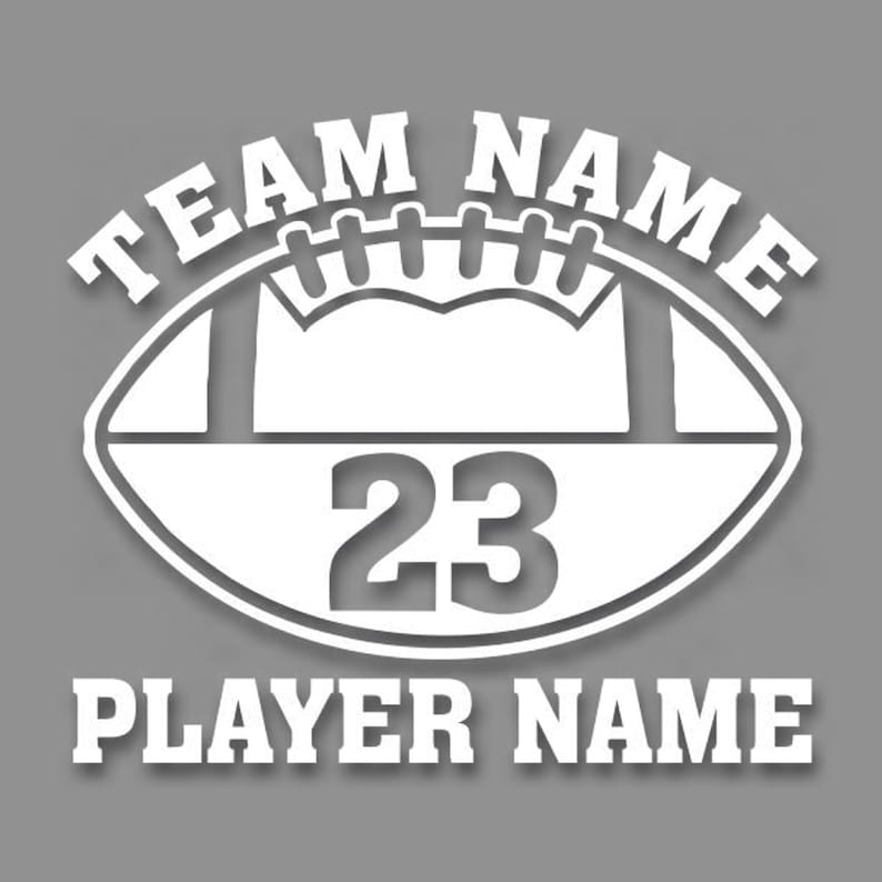 Football Window Decal Personalized Sports Team Sticker Etsy