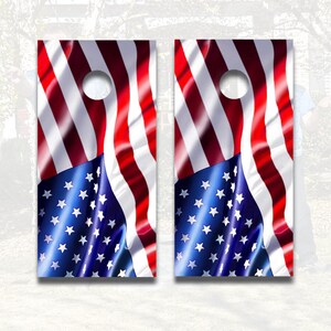 Cornhole Board Wraps American flag 24&quot;x 48&quot; Laminated