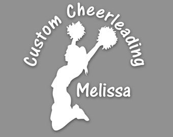 Cheerleading custom decal Personalized cheer team sticker 5.5"x 5.5"  buy 2 get 40% off